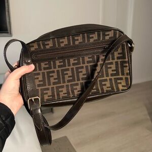 FENDI Vintage Zucca Camera Bag Crossbody FF